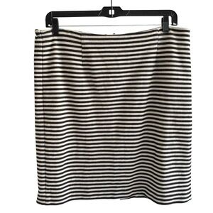 Talbots Classic Knit Striped Pencil Skirt Size 14W Stretch Office Workwear